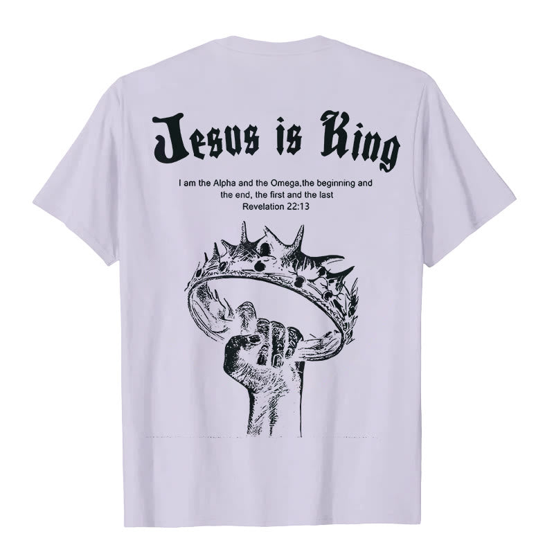 Christianartworkshop Jesus is King T-shirt - Purple - 2XL - image 5