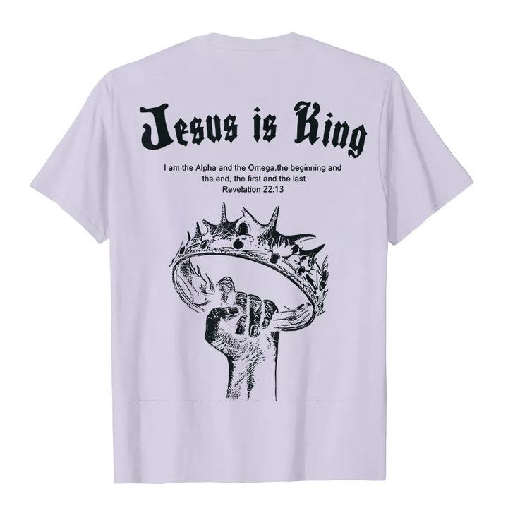 Christianartworkshop Jesus is King T-shirt - Purple - 2XL - image 5