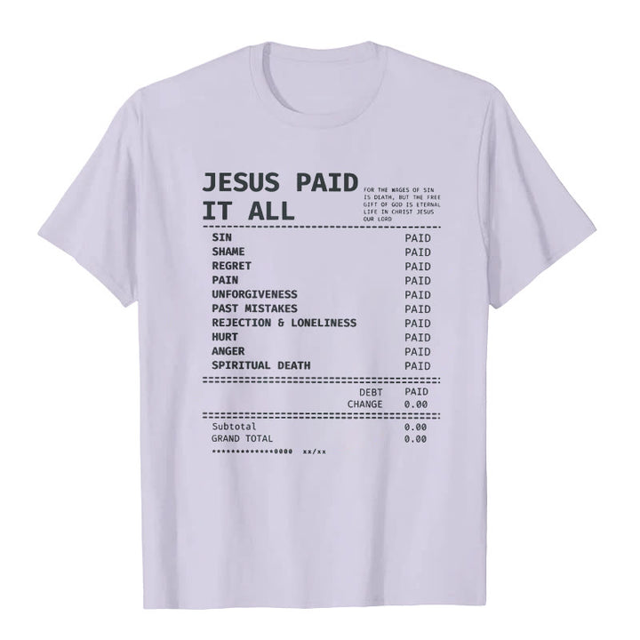 Christianartworkshop Jesus ​​Paid It All T-shirt - Purple - 2XL - image 7