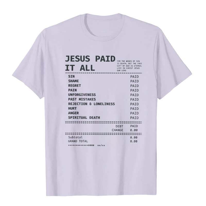 Christianartworkshop Jesus ​​Paid It All T-shirt - Purple - 2XL - image 7