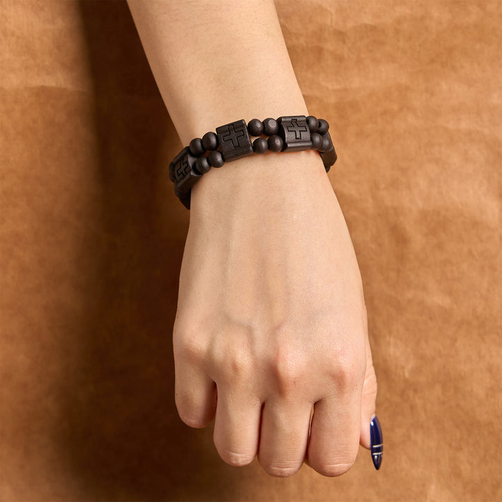 Christianartworkshop 3colors Cross Wooden Bracelet: Symbol of Devotion and Beauty - image 4