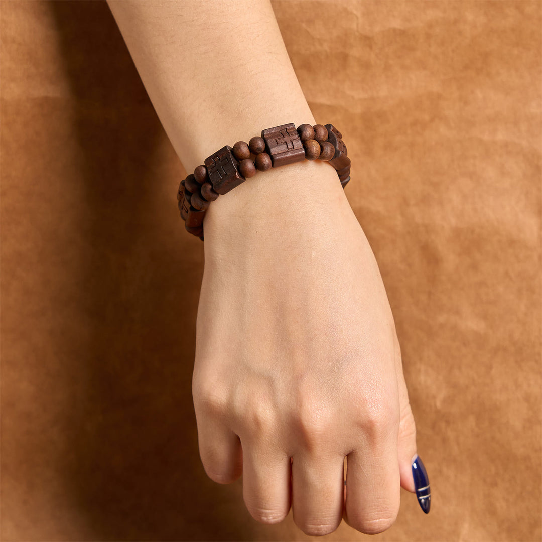 Christianartworkshop 3colors Cross Wooden Bracelet: Symbol of Devotion and Beauty - image 7