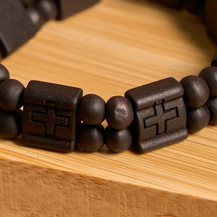 Christianartworkshop 3colors Cross Wooden Bracelet: Symbol of Devotion and Beauty - image 5
