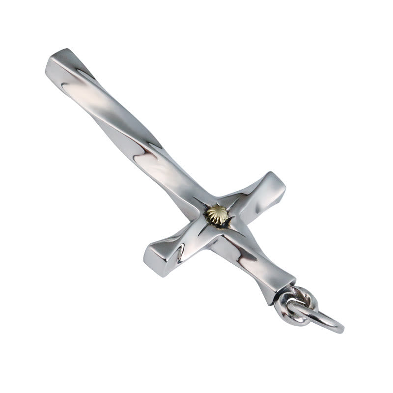 Christianartworkshop 925 Sterling Silver Modern & Minimalist Cross Necklace: Elegant Blend of Faith and Fashion - image 2