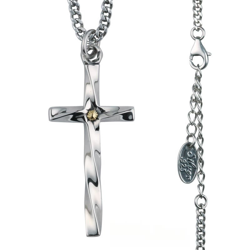 Christianartworkshop 925 Sterling Silver Modern & Minimalist Cross Necklace: Elegant Blend of Faith and Fashion - image 2