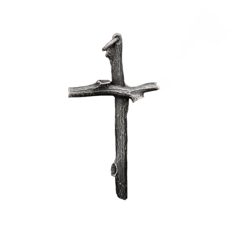 Christianartworkshop 925 Sterling Silver Modern & Minimalist  Cross Necklace: A Tribute to Raw Faith - image 6