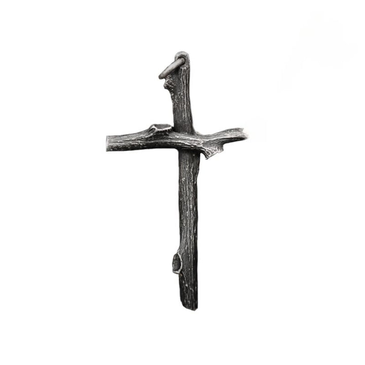 Christianartworkshop 925 Sterling Silver Modern & Minimalist  Cross Necklace: A Tribute to Raw Faith - image 6
