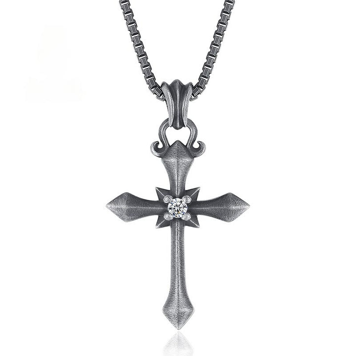 Christianartworkshop 925 Sterling Silver Modern & Minimalist Cross Necklace: Mysterious and Trendy Symbol of Belief - image 4