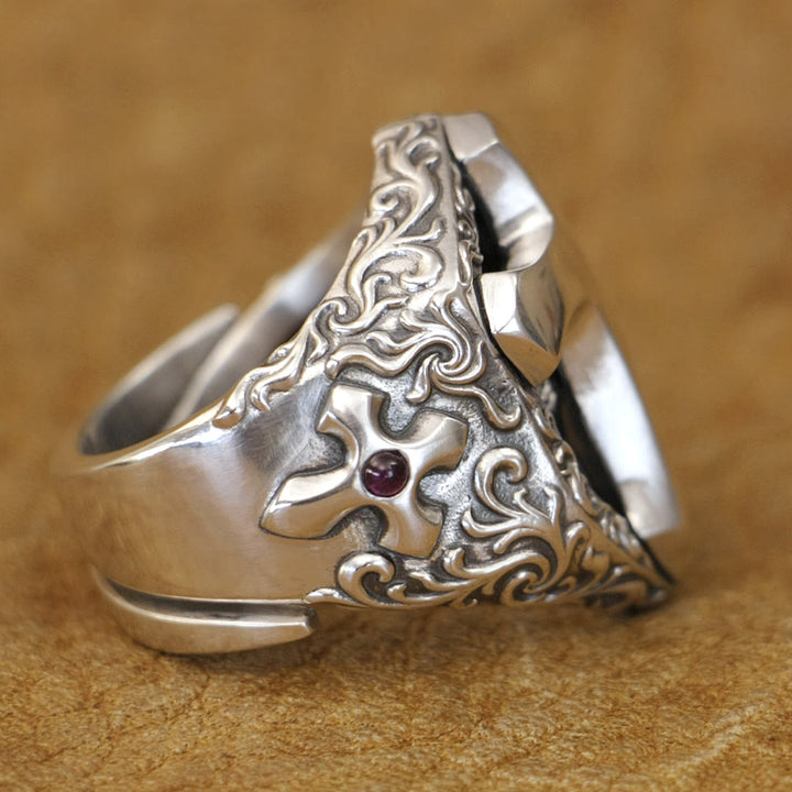 Christianartworkshop 925 Sterling Silver Divine Cross Ring - A Symbol of Spiritual Connection - image 6