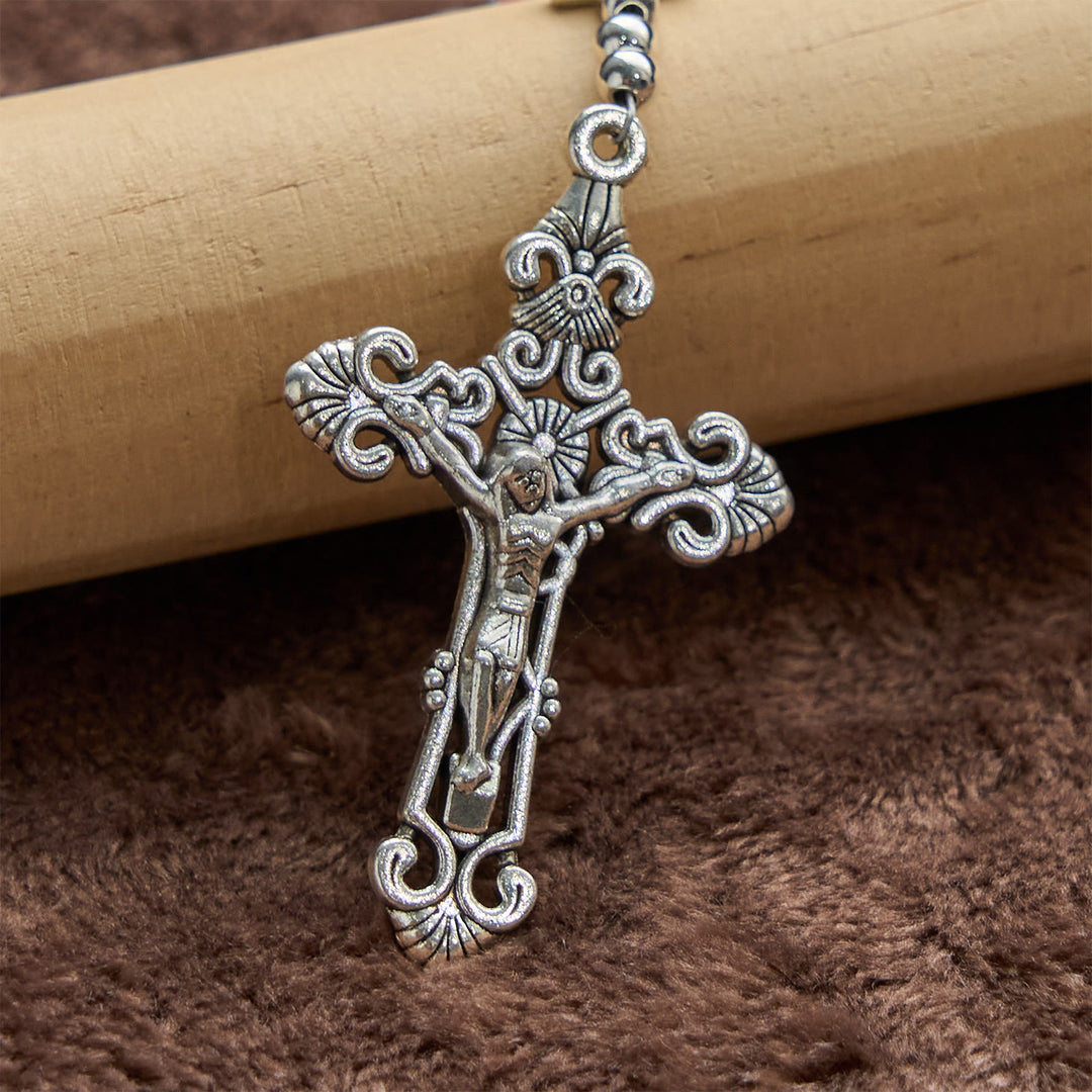 Christianartworkshop PRAYERFUL FAITH:Handmade Pink Round Beads Rosary with Gift Card - image 9