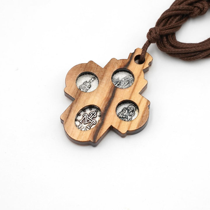 Christianartworkshop 5 in 1 Olive Wood Carmelite Cross Necklace - image 4
