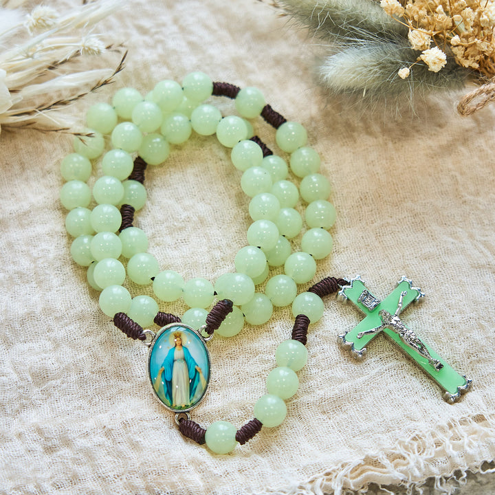 Christianartworkshop Glow in Dark Luminous Beads Prayer Rosary: Light Your Faith Way - image 4