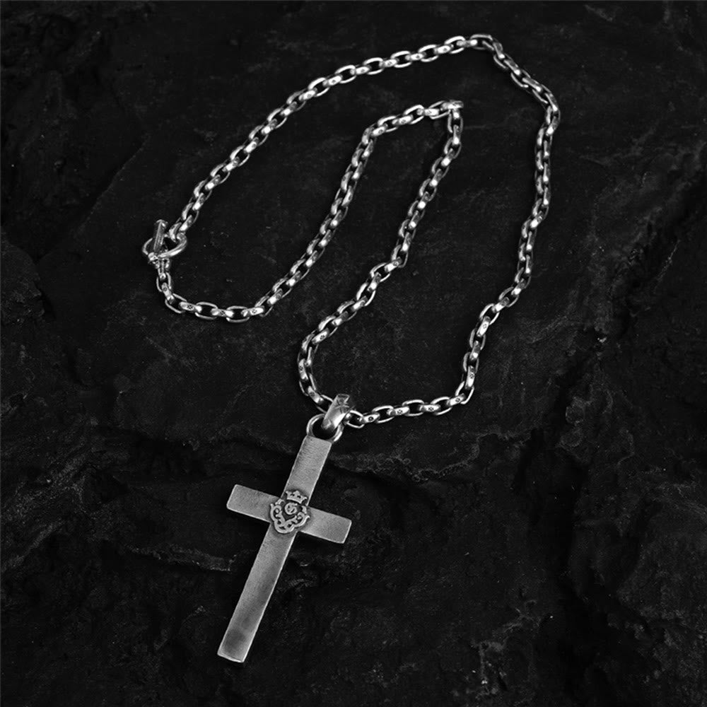 Christianartworkshop 925 Sterling Silver Classic & Minimalist Cross Necklace: A Subtle and Sacred Symbol of Faith - image 1