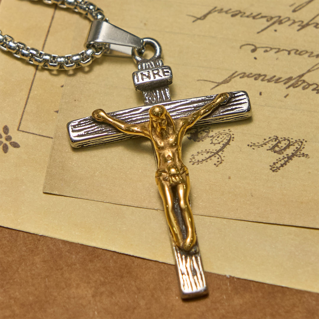 Christianartworkshop 3color Crucifix Pendant Necklace: Divine Amulet of Faith - image 3