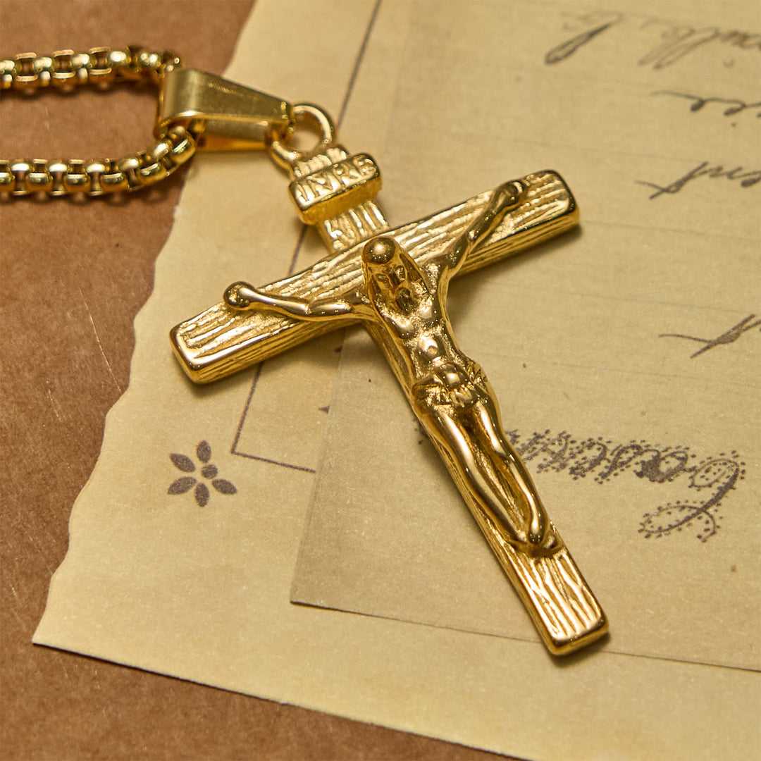 Christianartworkshop 3color Crucifix Pendant Necklace: Divine Amulet of Faith - image 4