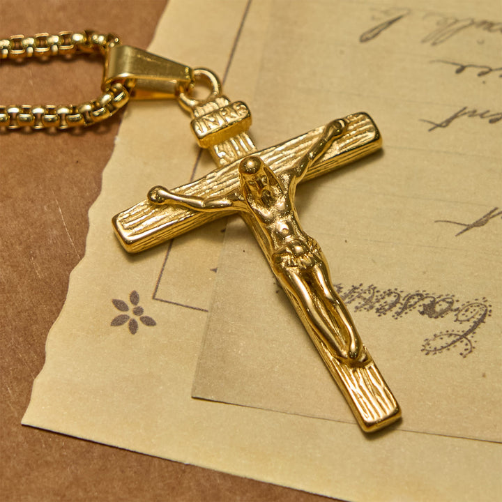 Christianartworkshop 3color Crucifix Pendant Necklace: Divine Amulet of Faith - image 4