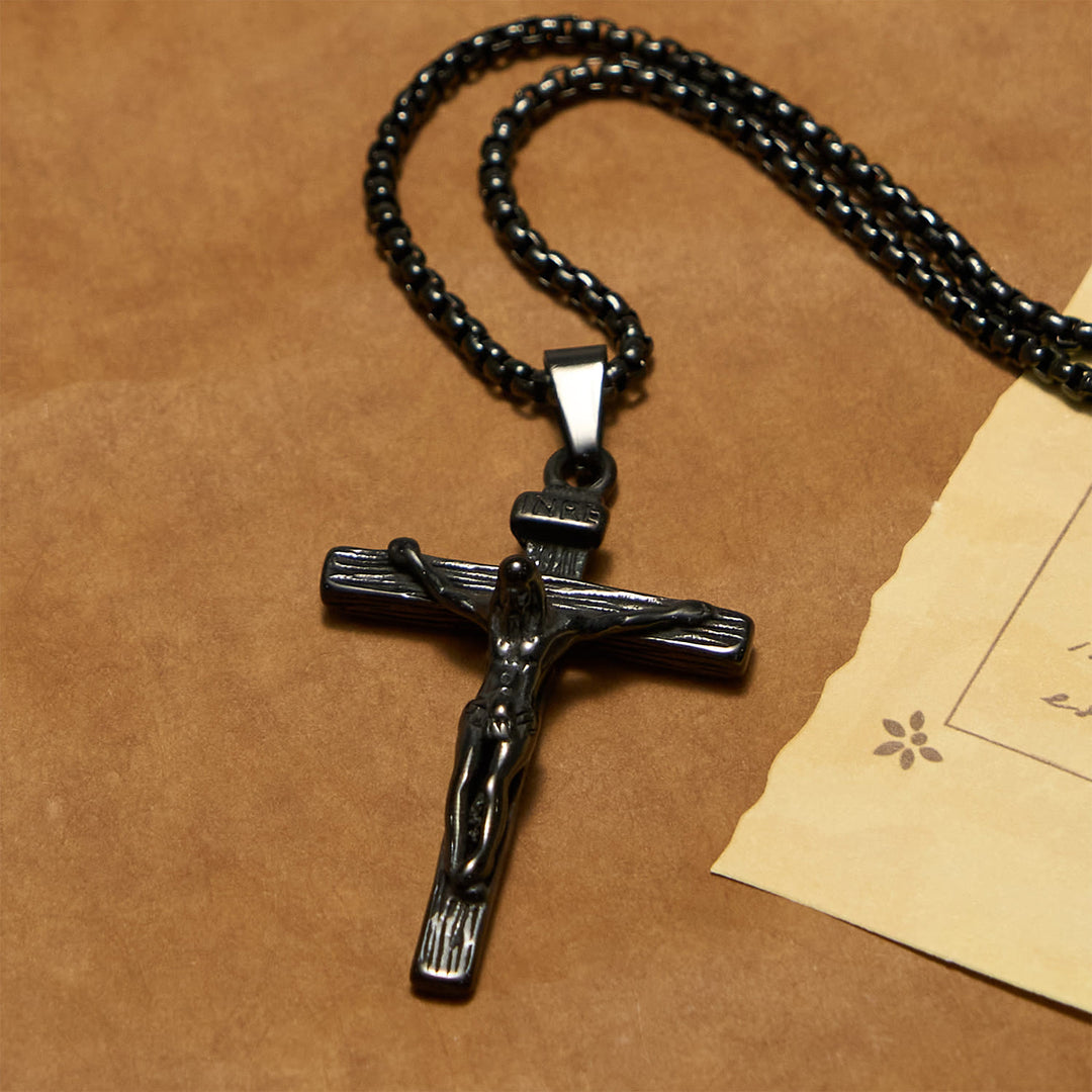 Christianartworkshop 3color Crucifix Pendant Necklace: Divine Amulet of Faith - image 8