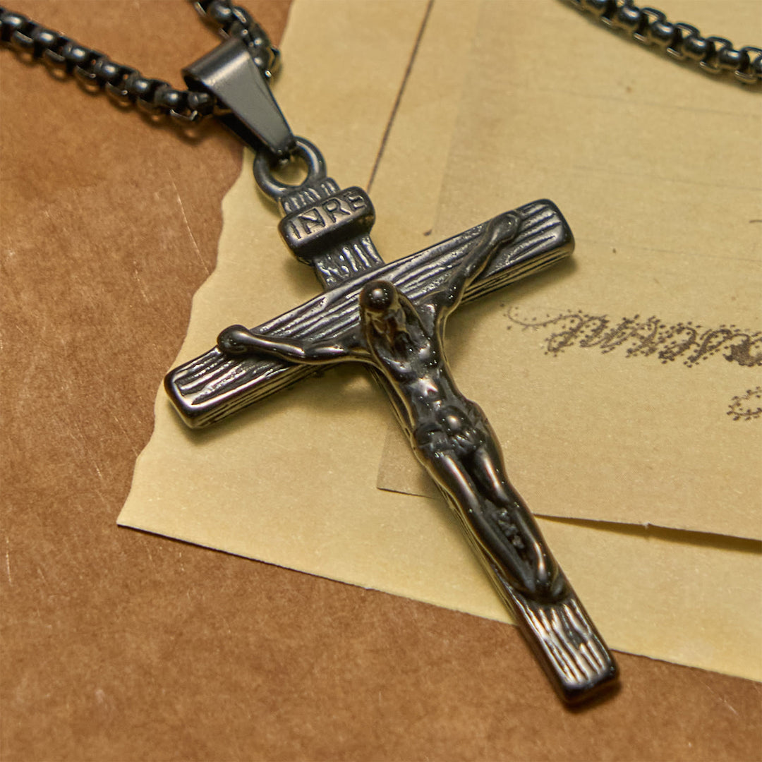 Christianartworkshop 3color Crucifix Pendant Necklace: Divine Amulet of Faith - image 5