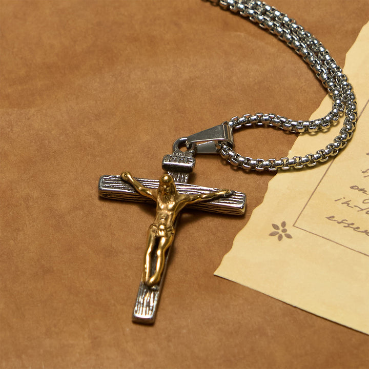 Christianartworkshop 3color Crucifix Pendant Necklace: Divine Amulet of Faith - image 6