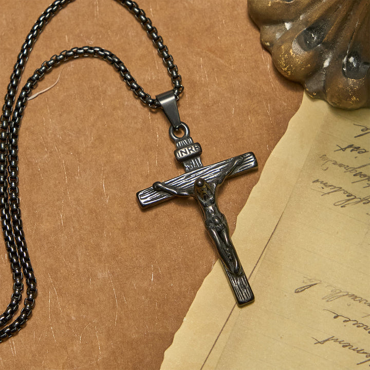 Christianartworkshop 3color Crucifix Pendant Necklace: Divine Amulet of Faith - image 2