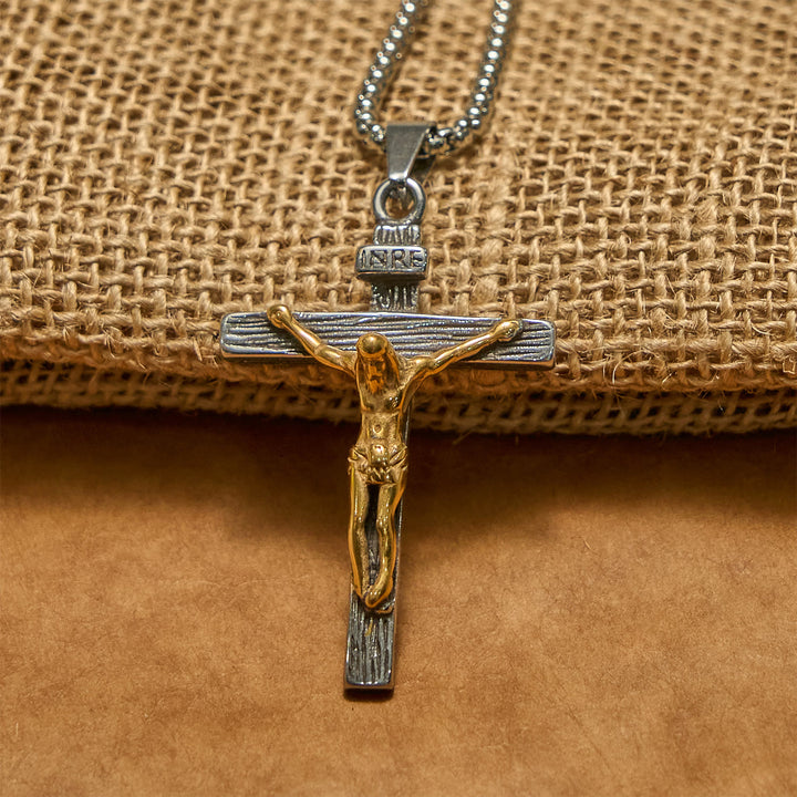 Christianartworkshop 3color Crucifix Pendant Necklace: Divine Amulet of Faith - image 9