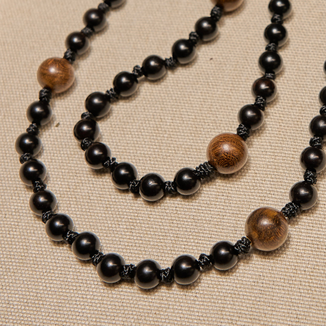 Christianartworkshop St. Benedict Medal & Crucifix of Black Wooden Round Beads Blessed Devotion Rosary - image 6