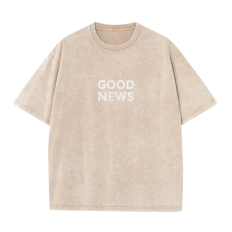 Christianartworkshop "For God So Loved the World" Unisex Washed T-Shirt - image 13