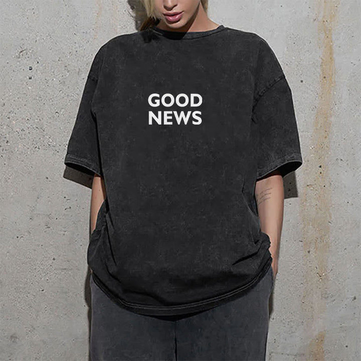 Christianartworkshop "For God So Loved the World" Unisex Washed T-Shirt - image 18