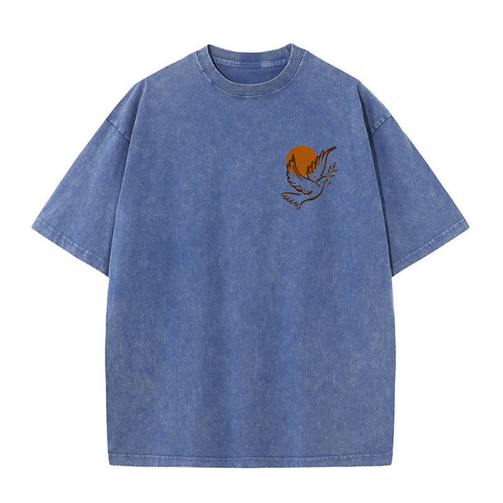 Christianartworkshop Spirit of the Lord and Freedom Unisex Washed T-Shirt - image 6