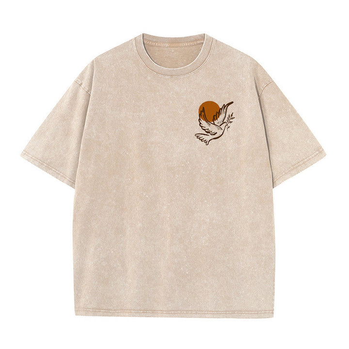 Christianartworkshop Spirit of the Lord and Freedom Unisex Washed T-Shirt - image 4