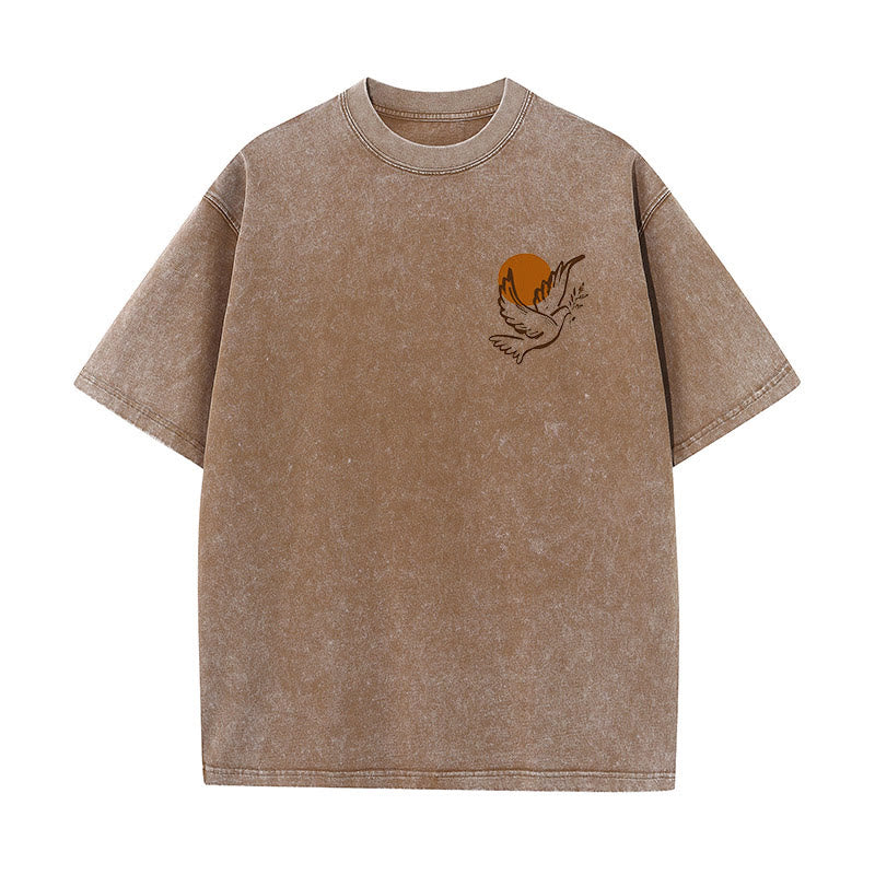 Christianartworkshop Spirit of the Lord and Freedom Unisex Washed T-Shirt - image 16