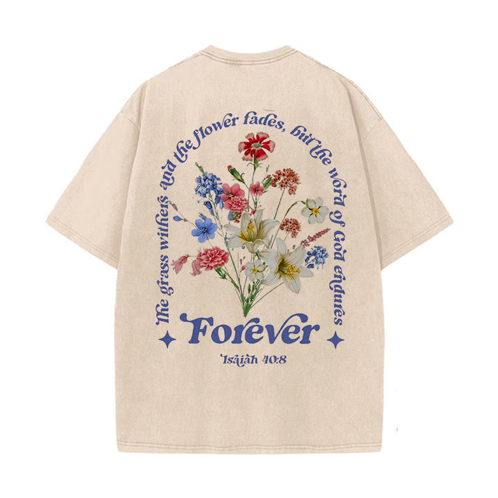 Christianartworkshop Eternal Word of God Unisex Washed T-Shirt - Apricot - 5XL - image 7