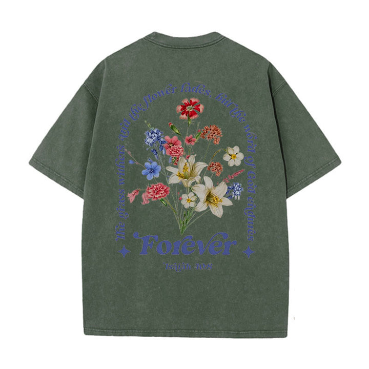 Christianartworkshop Eternal Word of God Unisex Washed T-Shirt - Army Green - 5XL - image 9