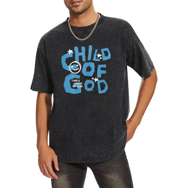 Christianartworkshop Child of God Unisex Washed T-Shirt - image 4