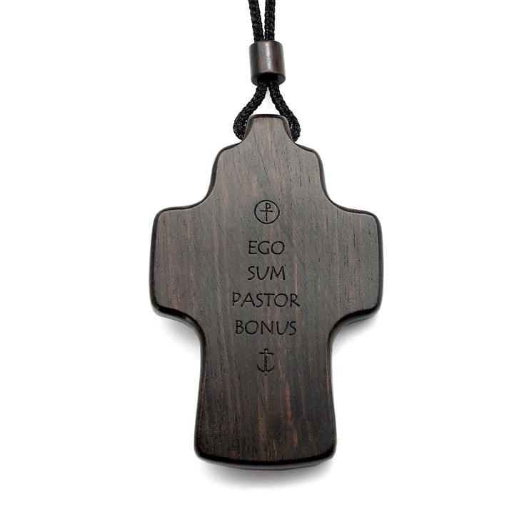 Christianartworkshop Handmade Good Shepherd Jesus With Wood Cross Necklace: A Symbol of Faith and Craftsmanship - image 8