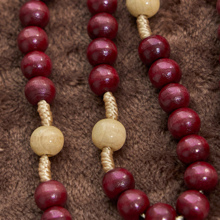 Christianartworkshop 10mm Wine Wooden Beads Traditional Rosary: A Timeless Spiritual Companion - image 5