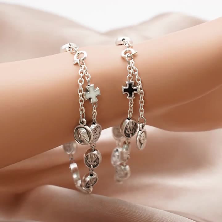 Christianartworkshop St. Benedict, Miraculous Medal & Cross Classic Bracelet: A Timeless Token of Divine Protection - image 9