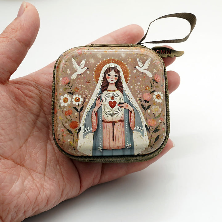 Christianartworkshop 9 Patterns Cartoon Style Square Rosary Cases: A Beautiful Blend of Faith and Function - image 6