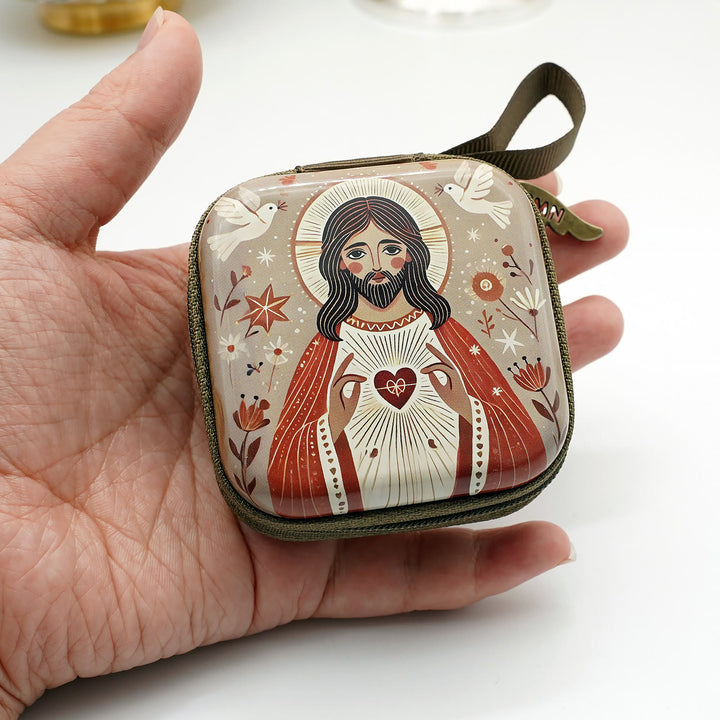 Christianartworkshop 9 Patterns Cartoon Style Square Rosary Cases: A Beautiful Blend of Faith and Function - image 5