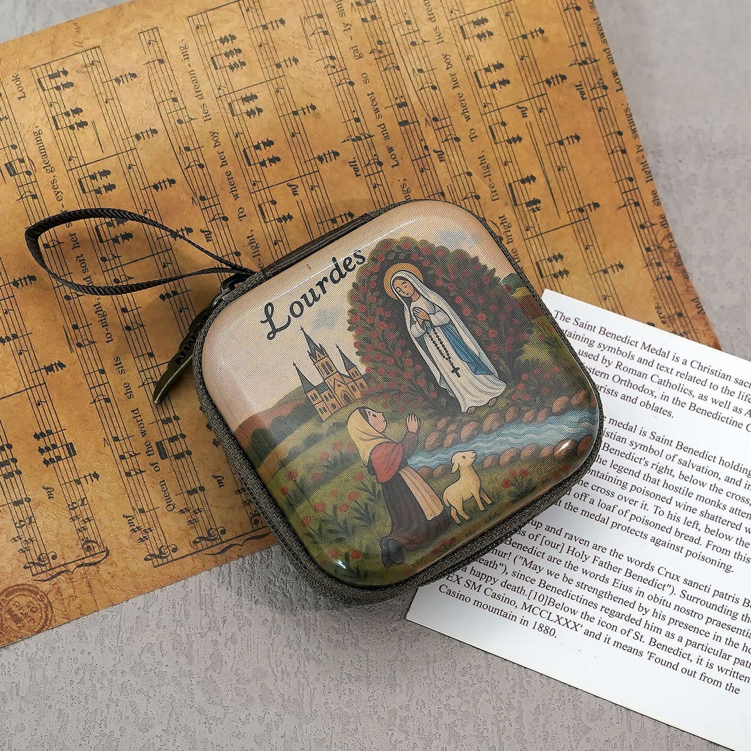 Christianartworkshop 9 Patterns Cartoon Style Square Rosary Cases: A Beautiful Blend of Faith and Function - image 9