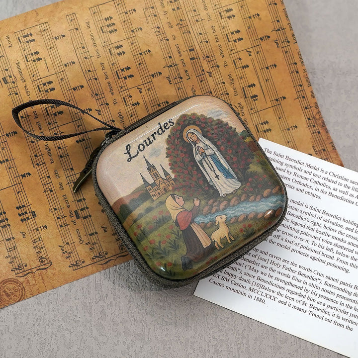 Christianartworkshop 9 Patterns Cartoon Style Square Rosary Cases: A Beautiful Blend of Faith and Function - image 9
