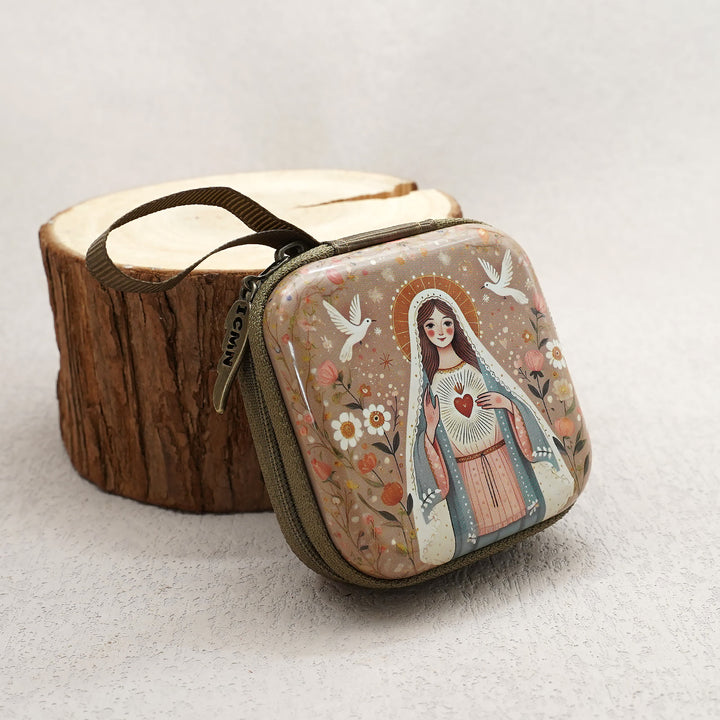 Christianartworkshop 9 Patterns Cartoon Style Square Rosary Cases: A Beautiful Blend of Faith and Function - image 12