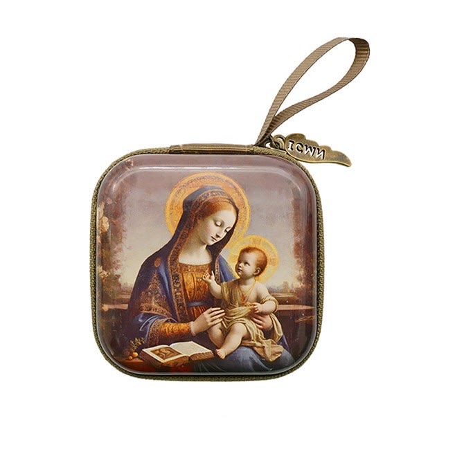 Christianartworkshop 9 Patterns Cartoon Style Square Rosary Cases: A Beautiful Blend of Faith and Function - image 2