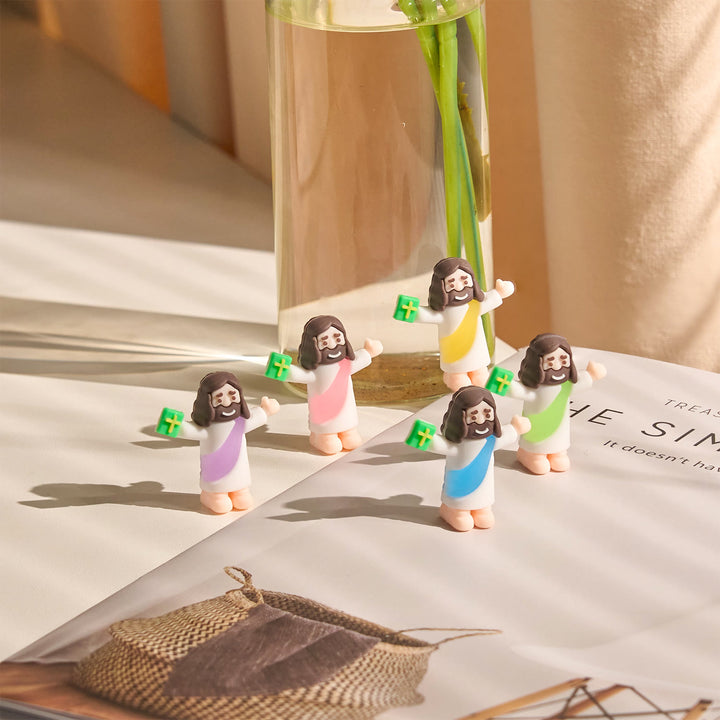 Christianartworkshop 5/10/20/30pcs Faith - Inspired Mini Jesus Figurines with Bible in Hand - image 7