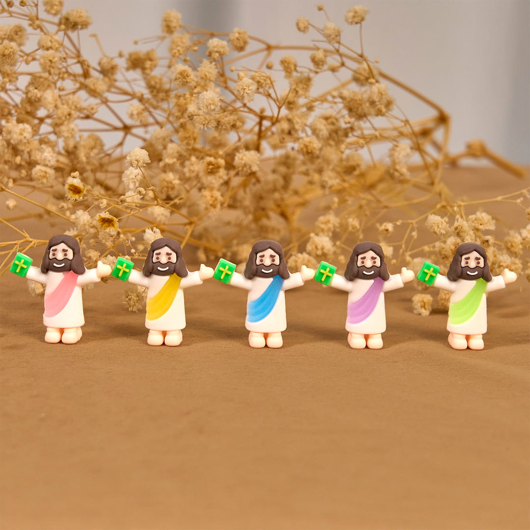 Christianartworkshop 5/10/20/30pcs Faith - Inspired Mini Jesus Figurines with Bible in Hand - image 4