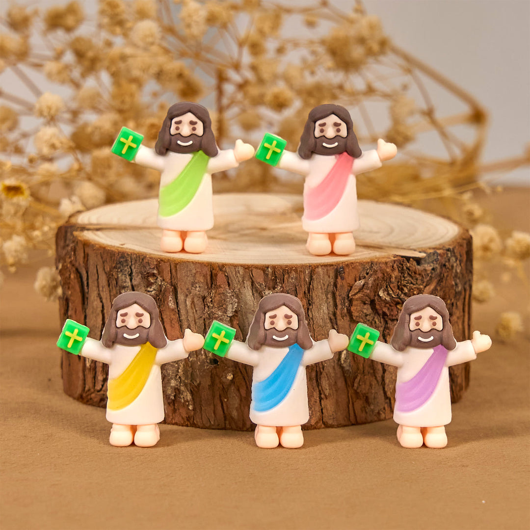 Christianartworkshop 5/10/20/30pcs Faith - Inspired Mini Jesus Figurines with Bible in Hand - image 3