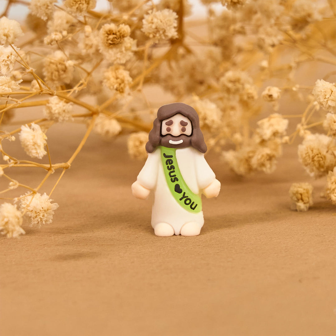 Christianartworkshop 5/10/20/30pcs Glow-in-the-dark Colorful Mini Jesus Figurine with Jesus Love you - image 7