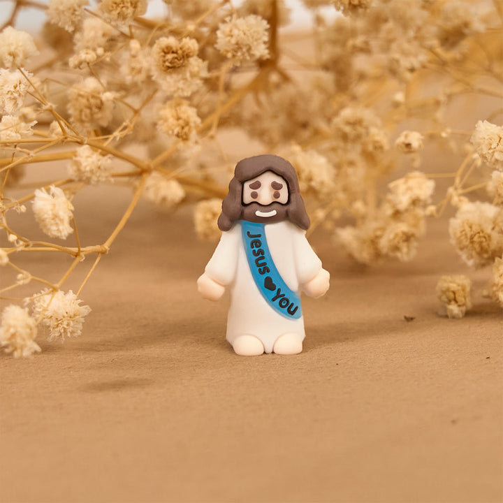 Christianartworkshop 5/10/20/30pcs Glow-in-the-dark Colorful Mini Jesus Figurine with Jesus Love you - image 5
