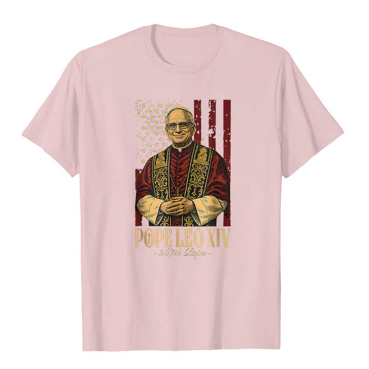 Christianartworkshop American Cardinal Robert Prevost Pope Leo XIV Unisex T-shirt - Light Pink - 2XL - image 7
