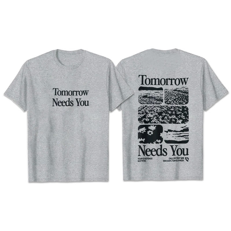 Christianartworkshop Tomorrow Needs You T-Shirt - Grey - 2XL - image 5
